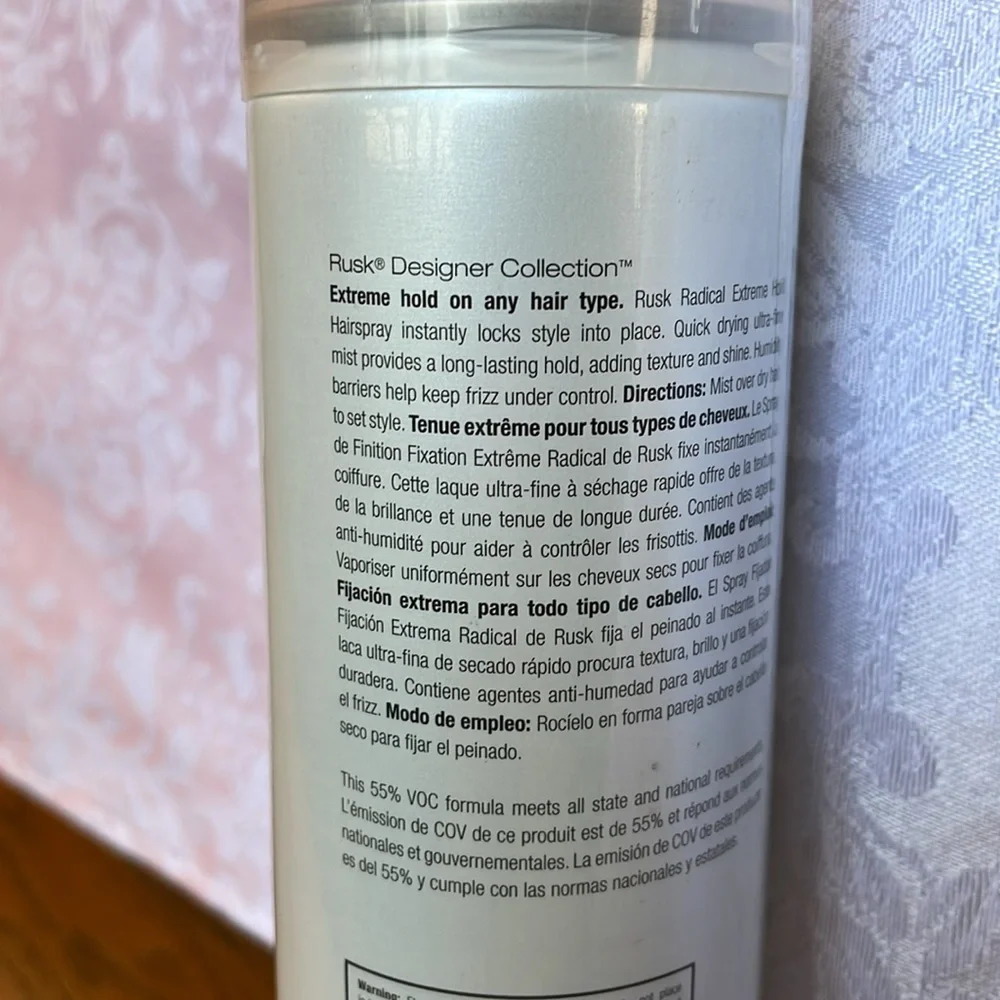 NWT Rusk Radical Extreme Hold Finishing Hairspray - Picture 4 of 4